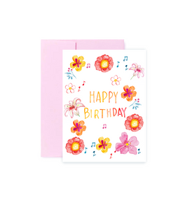 Birthday Card Floral Design