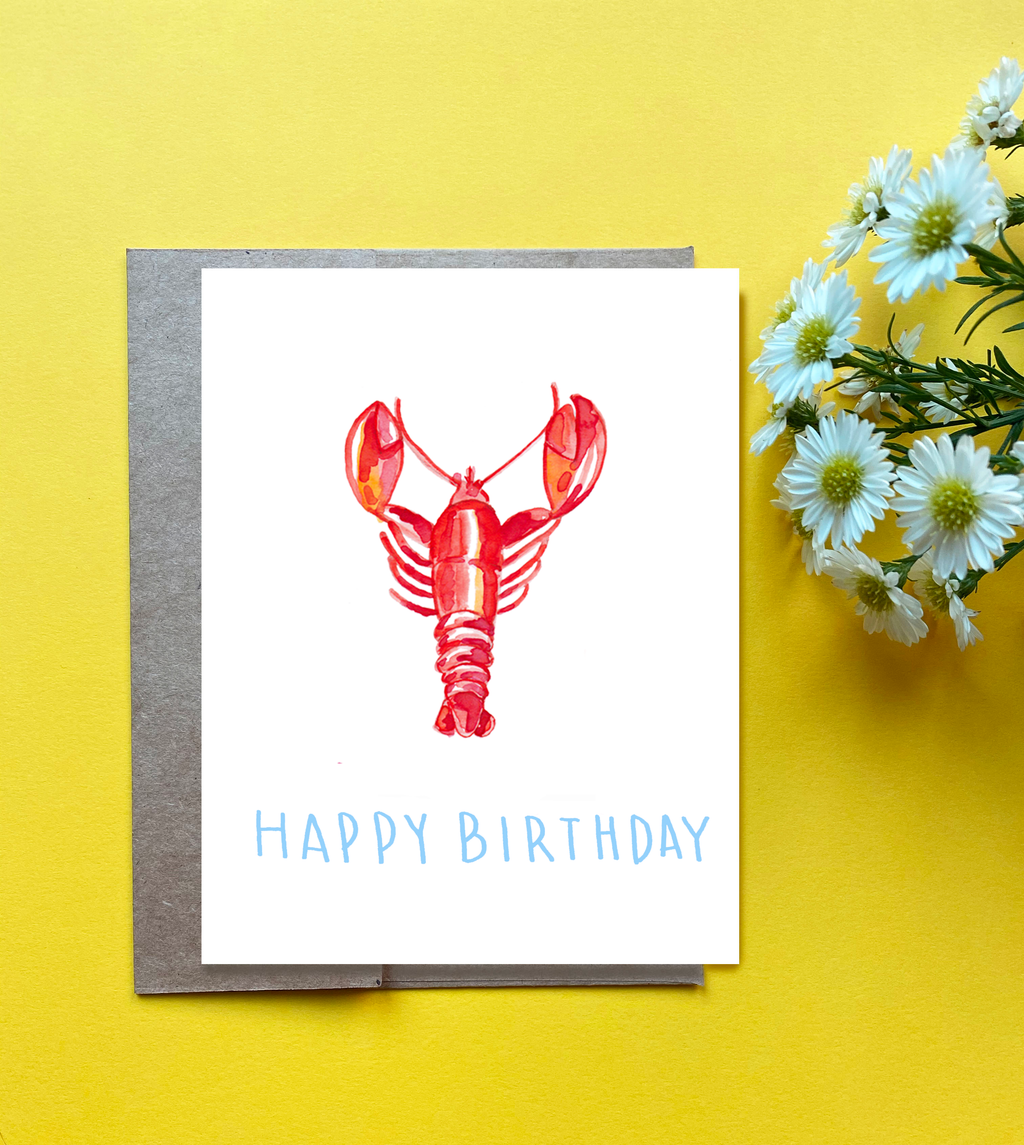 Lobster Happy Birthday Card