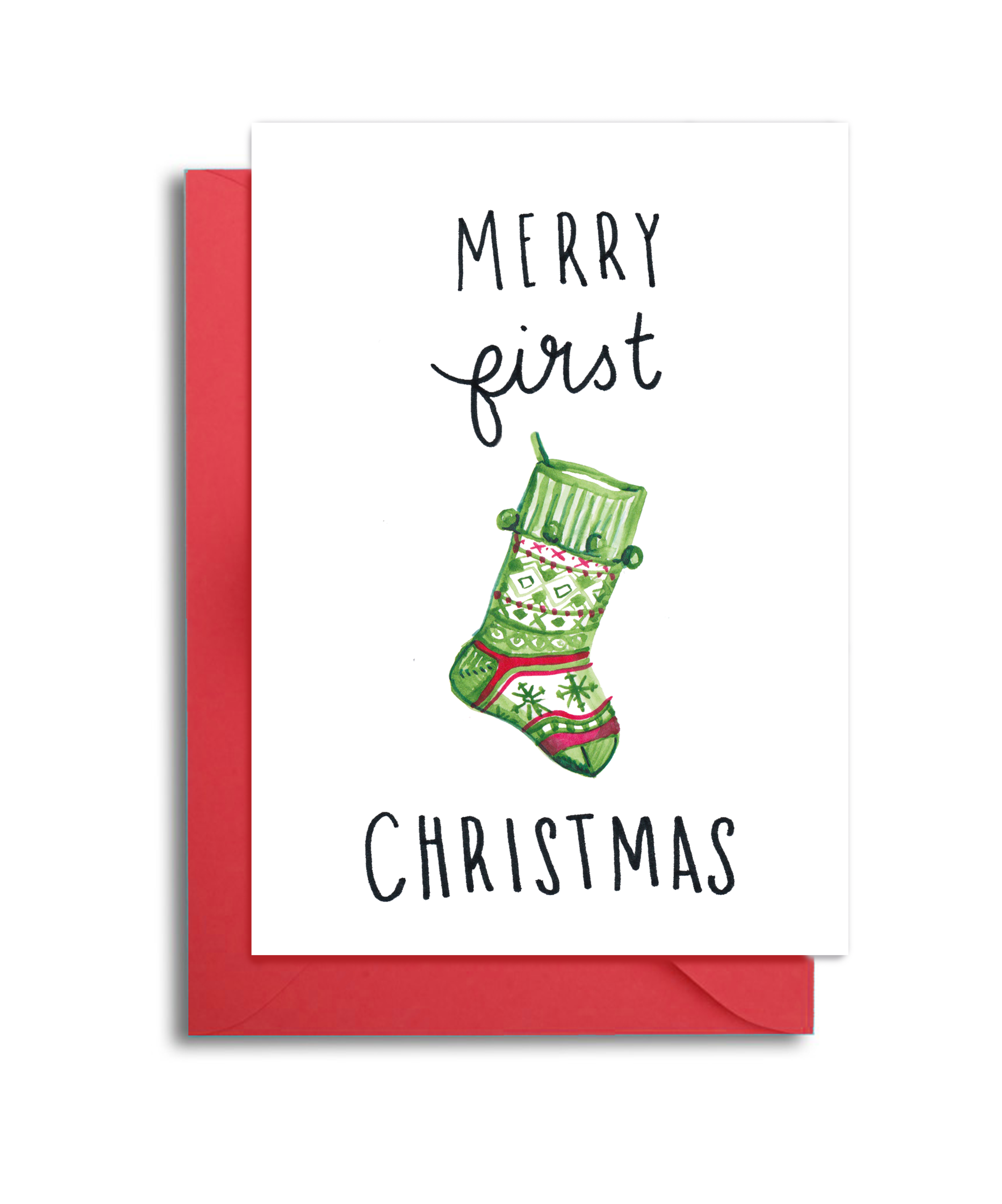 First Christmas Stocking Card