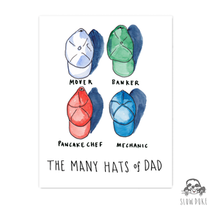 Many Hats of Dad Father's Day Card