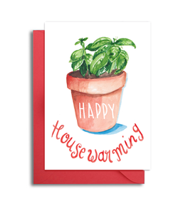 Basil Plant Housewarming Card