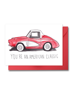 Red Corvette Card