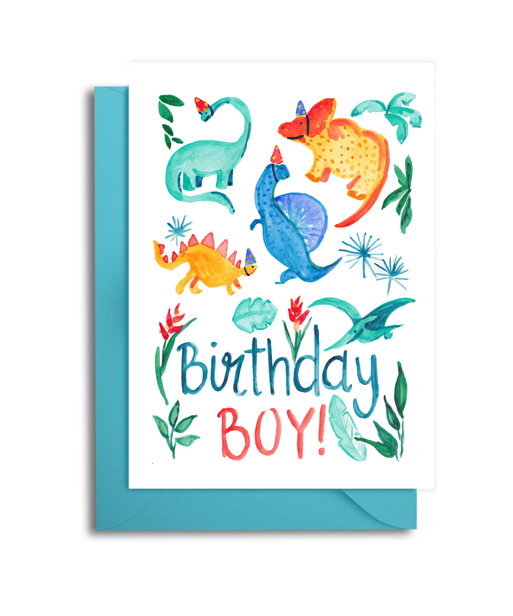 Dinosaur Birthday Boy Card