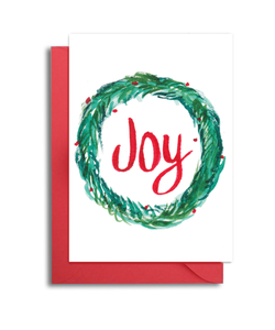 Christmas Wreath Joy Card