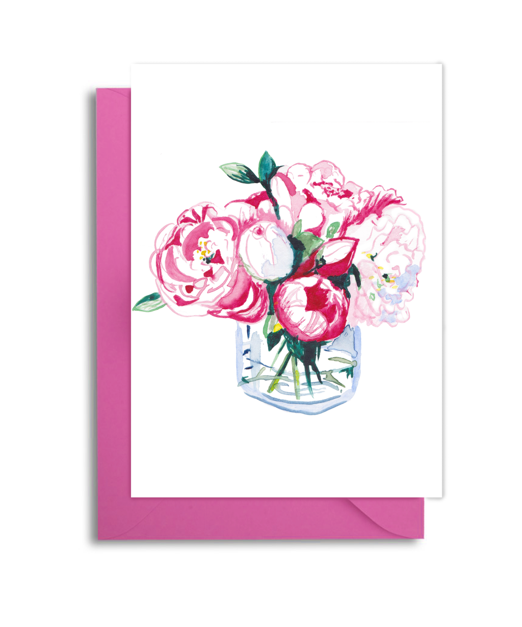 Pink Peonies Card