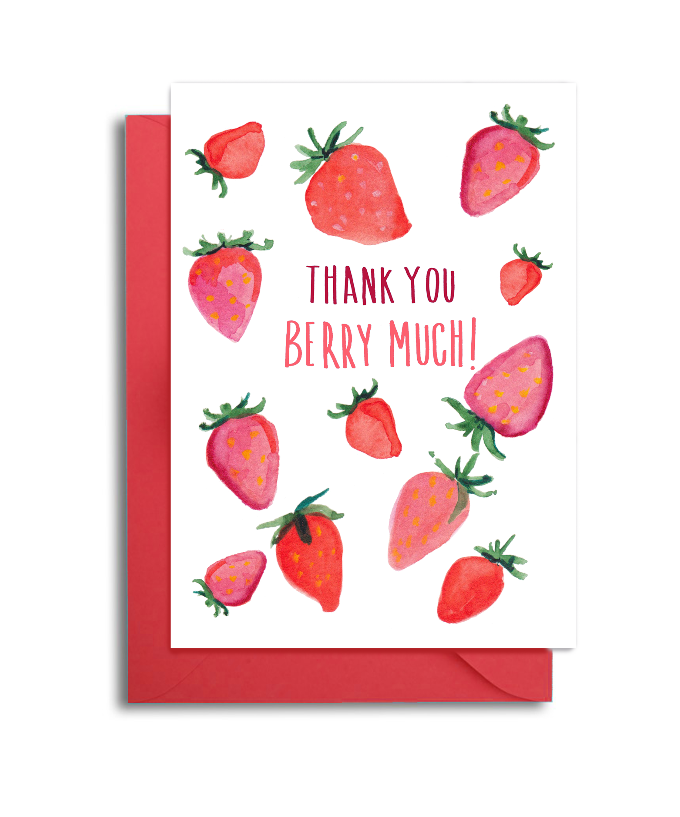 Strawberries Thank You Berry Much Card