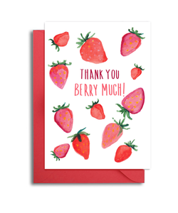 Strawberries Thank You Berry Much Card