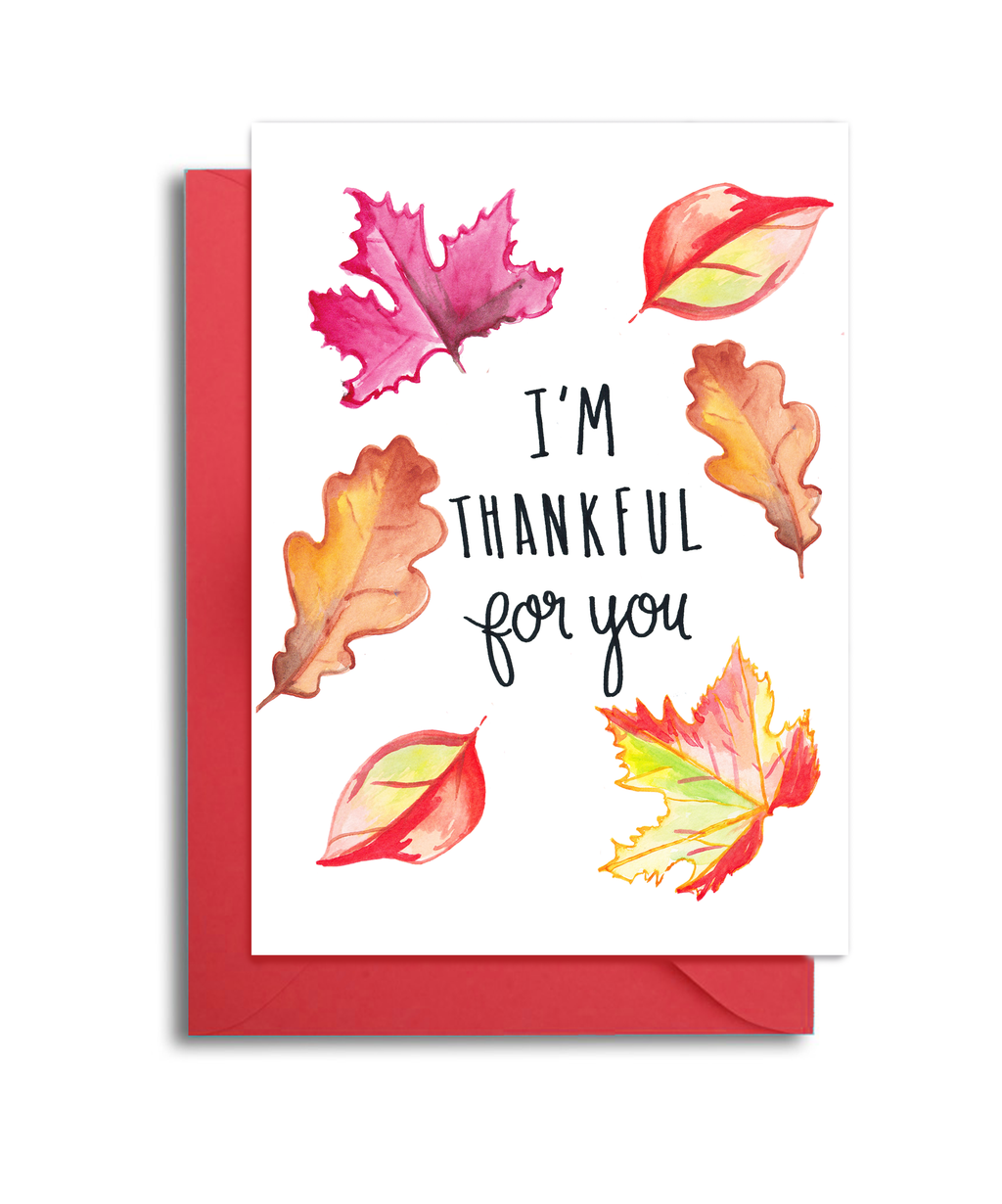 Thankful for You Thanksgiving Card