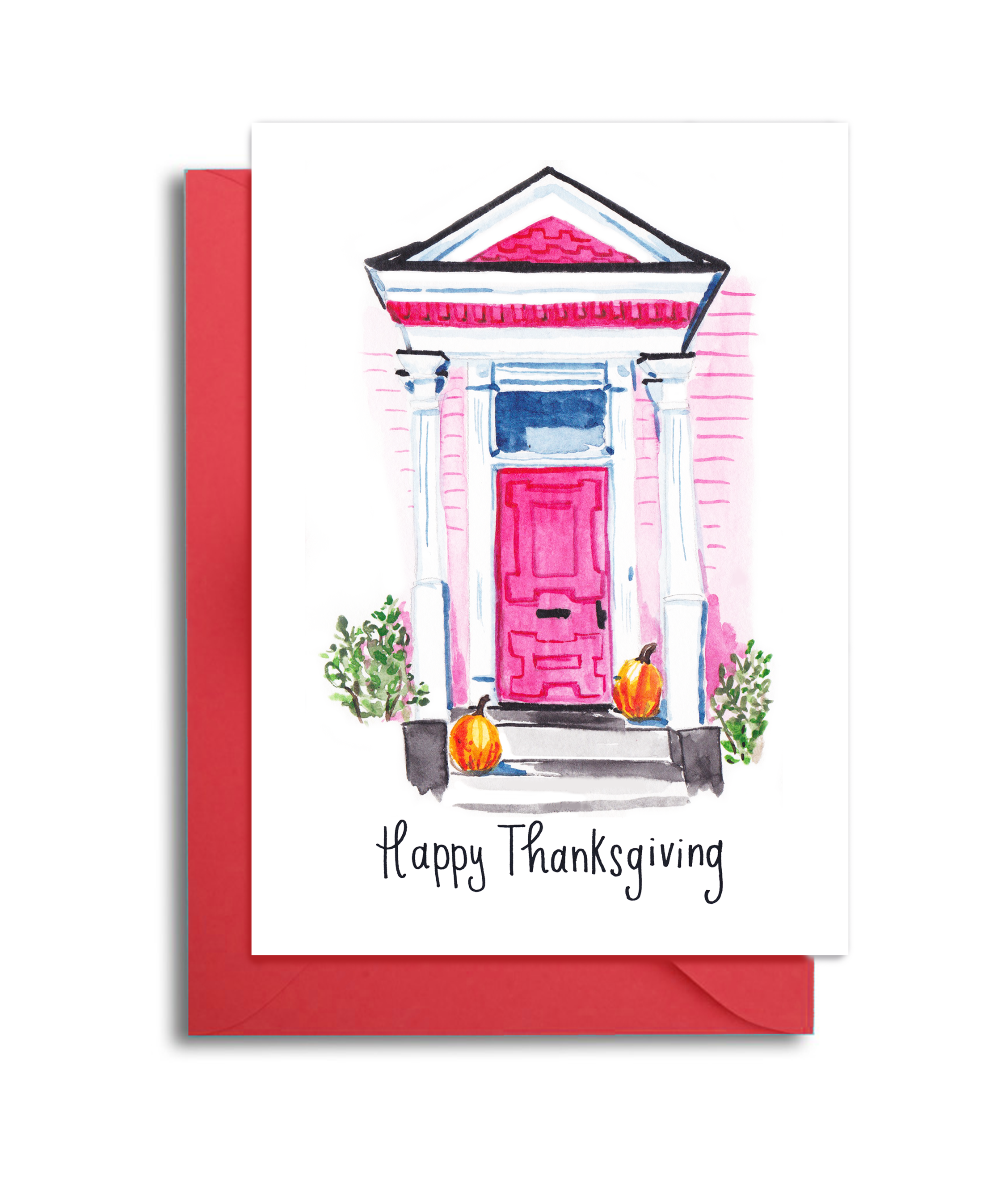 Charleston Fall Front Porch Thanksgiving Card
