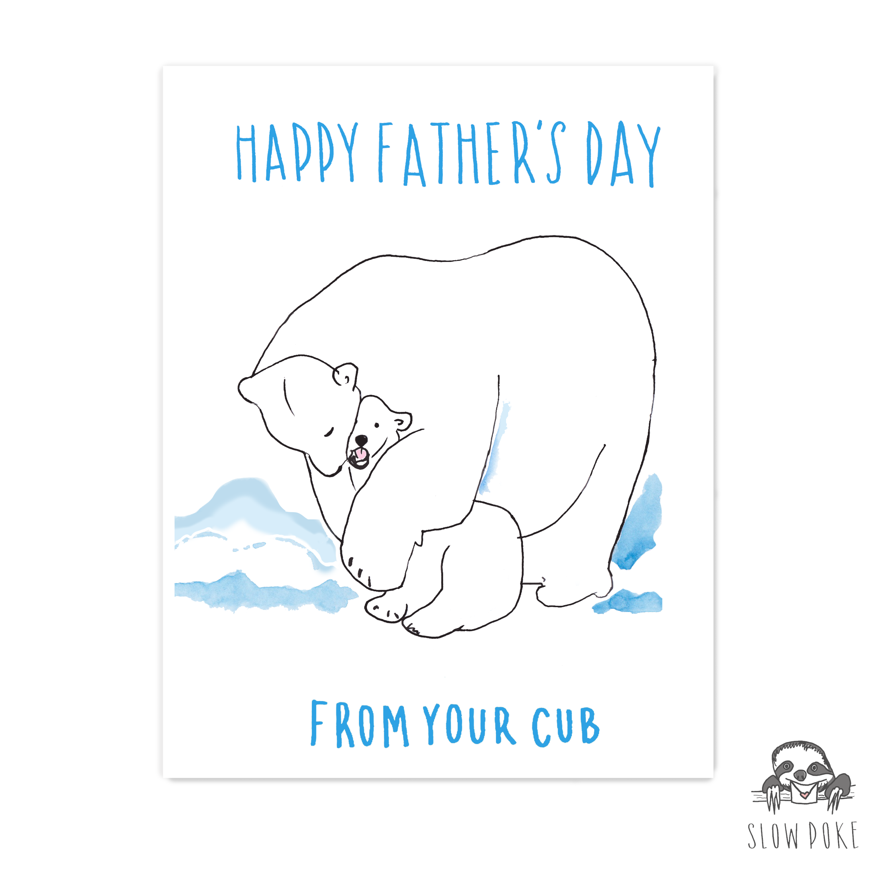 Father's Day Polar Bear Card