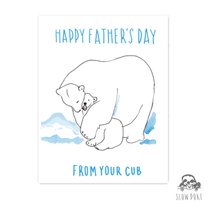 Father's Day Polar Bear Card