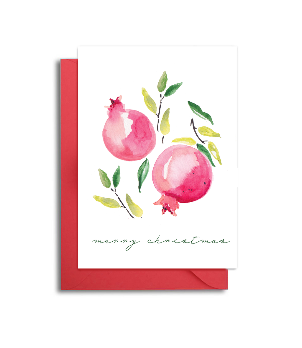 Pomegranates Christmas Card