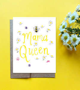 Mama Queen Mother's Day Card - Mama Queen Bee Card