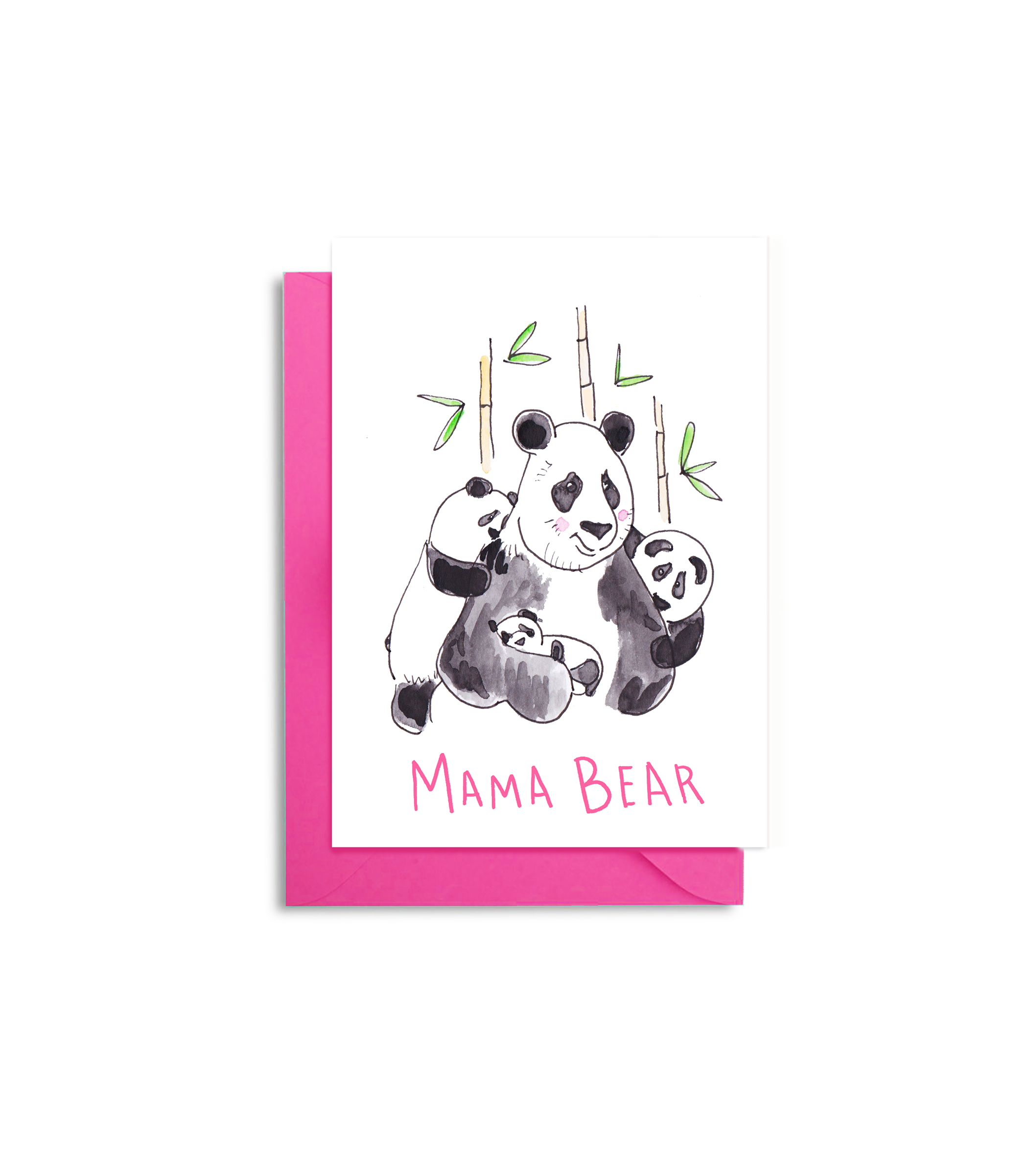 Panda Bear Mother's Day Card - Mama Bear Panda Card