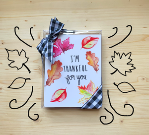 Set of 6 Thanksgiving Note Cards
