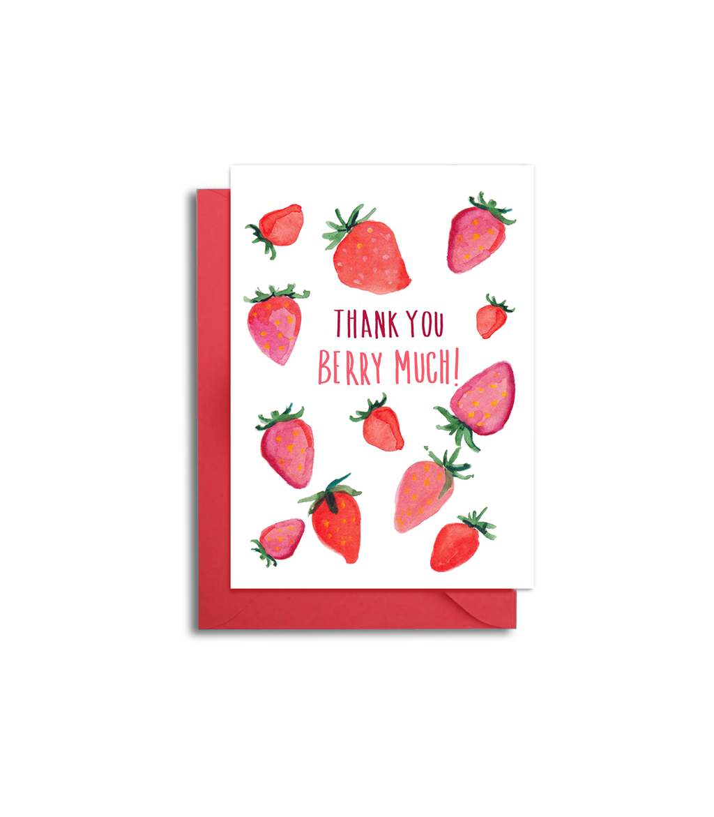 Strawberry Thank You Note Card Set